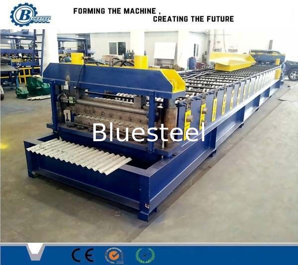 Steel Automatic Roof Corrugated Roll Forming Machine PLC Control
