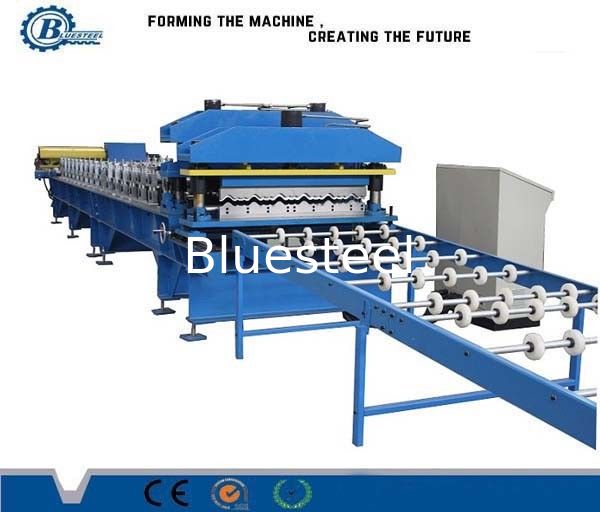 High Speed Hydraulic Glazed Tile Roll Forming Machine PLC Control For Construction