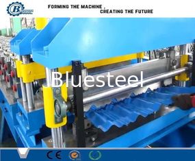 Hydraulic Tile Sheet Roll Forming Machine With 18 - 24 Stations