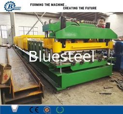 18 Stands Color Coated Steel Step Roof Panel Roll Forming Machine For Building