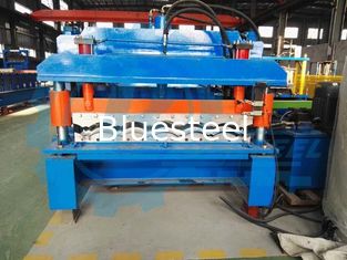 3KW Steel Tile Forming Machine PLC Control 0.3 - 0.8mm Thickness