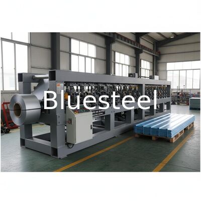 380V/50HZ/3Phase Roof Panel Roll Forming Machine with Cr12Mov Cutter and 10-25m/min Forming Speed