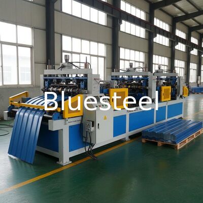 Roof Panel Roll Forming Machine with 1000mm Forming Width 7000*1500*1400mm Machine Size and Omron Encoder for Roofing Panel Fabrication
