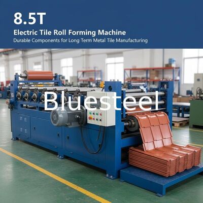 8.5T Electric Tile Roll Forming Machine with Hydraulic Cutting System for Steel Tile Production