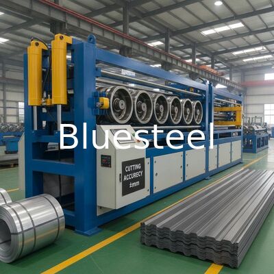 Steel Corrugated Roll Forming Machine with 8T Pressure, Cutting Accuracy ±2mm, and Customized Length for Metal Roofing Panels