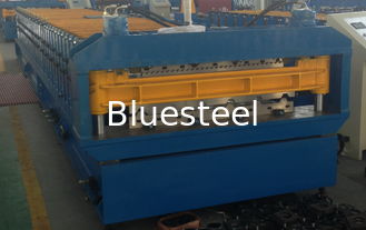 Blue Double Layer Roll Forming Machine with 7.5KW Main Motor Power and 8.5T Capacity