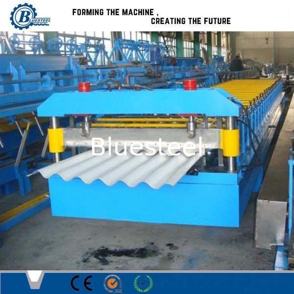 Auto Roofing Sheet Corrugated Roll Forming Machine / Glazed Roof Panel Making Machines