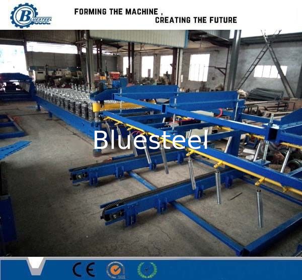 Corrugated Roof Panel Roll Forming Machine High Speed Color Coated With Auto Stacker