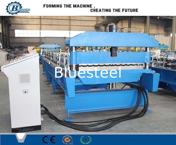 1250 mm Galvanized Roofing Sheet Roll Forming Line 5.5kw Durable