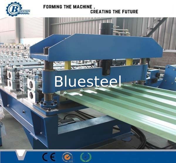 Building Roof Panel Roll Forming Machine With Hydraulic Cutting Type