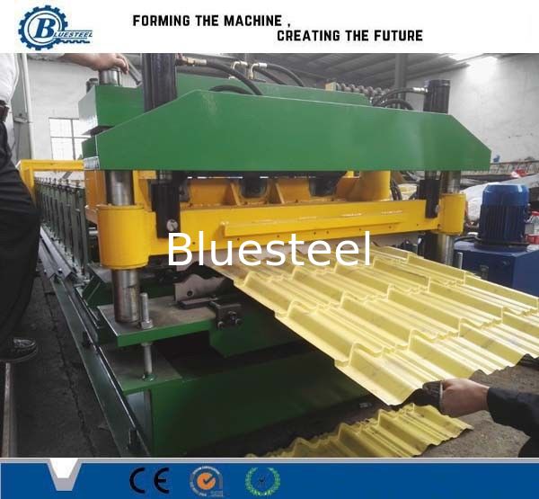Colorful Tile Roll Forming Machine With Touch Screen PLC Control