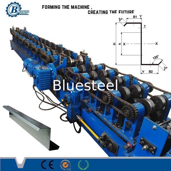 Galvanized Steel C Z Purlin Cold Roll Forming Equipment For Building Material