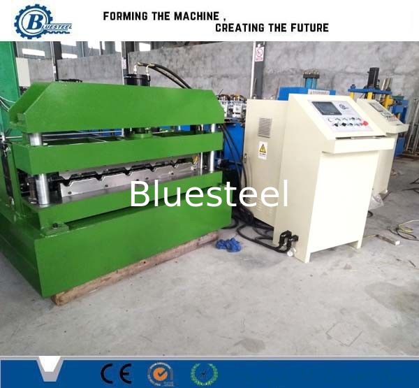 Hydraulic Steel Corrugated Roofing Sheet Crimping Machine , Metal Roofing Roll Forming Machine