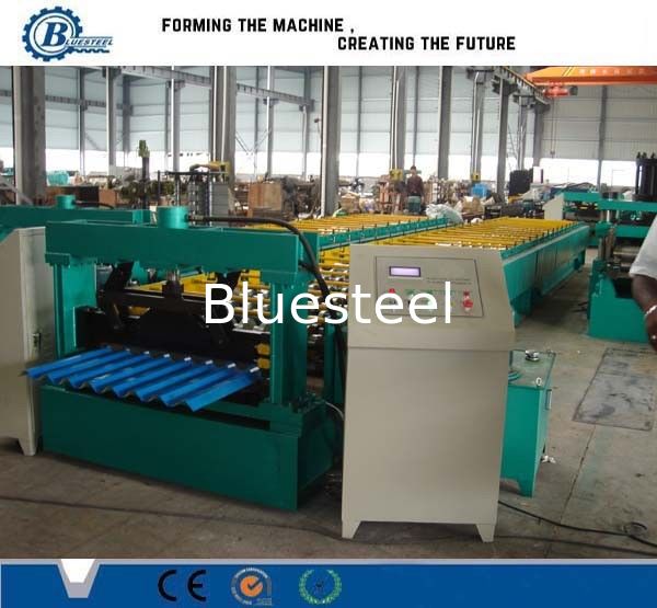 Trapezoidal Sheets Metal Roofing Roll Forming Machine with Mitsubishi PLC Control