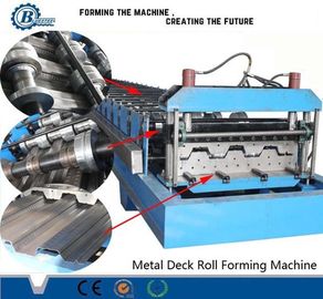 15-20m/min Speed Deck Floor Roll Forming Machine 4kw Hydraulic Power Hydraulic Cutting