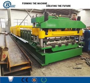 18 Stands Color Coated Steel Step Roof Panel Roll Forming Machine For Building