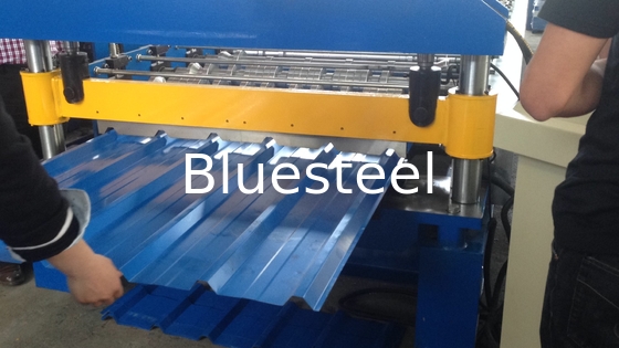 0.3-0.8mm Thickness Metal Roofing Roll Forming Machine 8-15m/min Forming Speed ±2mm Cutting Tolerance