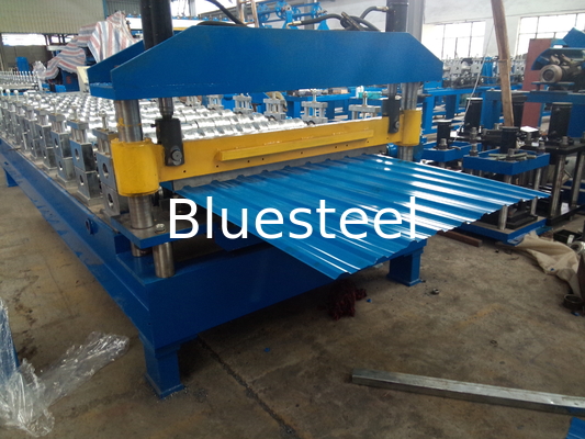 0.3-0.8mm Thickness Metal Roofing Roll Forming Machine 8-15m/min Forming Speed ±2mm Cutting Tolerance