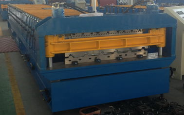 Blue Double Layer Roll Forming Machine with 7.5KW Main Motor Power and 8.5T Capacity