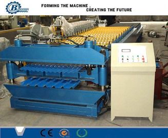 Durable Tile Roll Forming Machine with Roller Material 45 Steel and PLC Control System