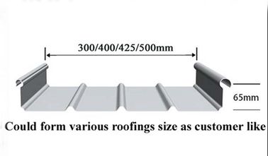 High Speed 8T Standing Seam Roll Forming Machine 45# Steel Roller Material